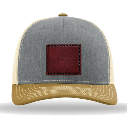 Richardson 112 Tri-Colors Leather Patch Trucker Hat