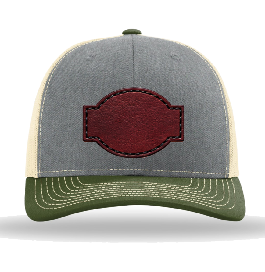 Richardson 112 Tri-Colors Leather Patch Trucker Hat