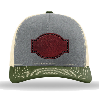 Richardson 112 Tri-Colors Leather Patch Trucker Hat
