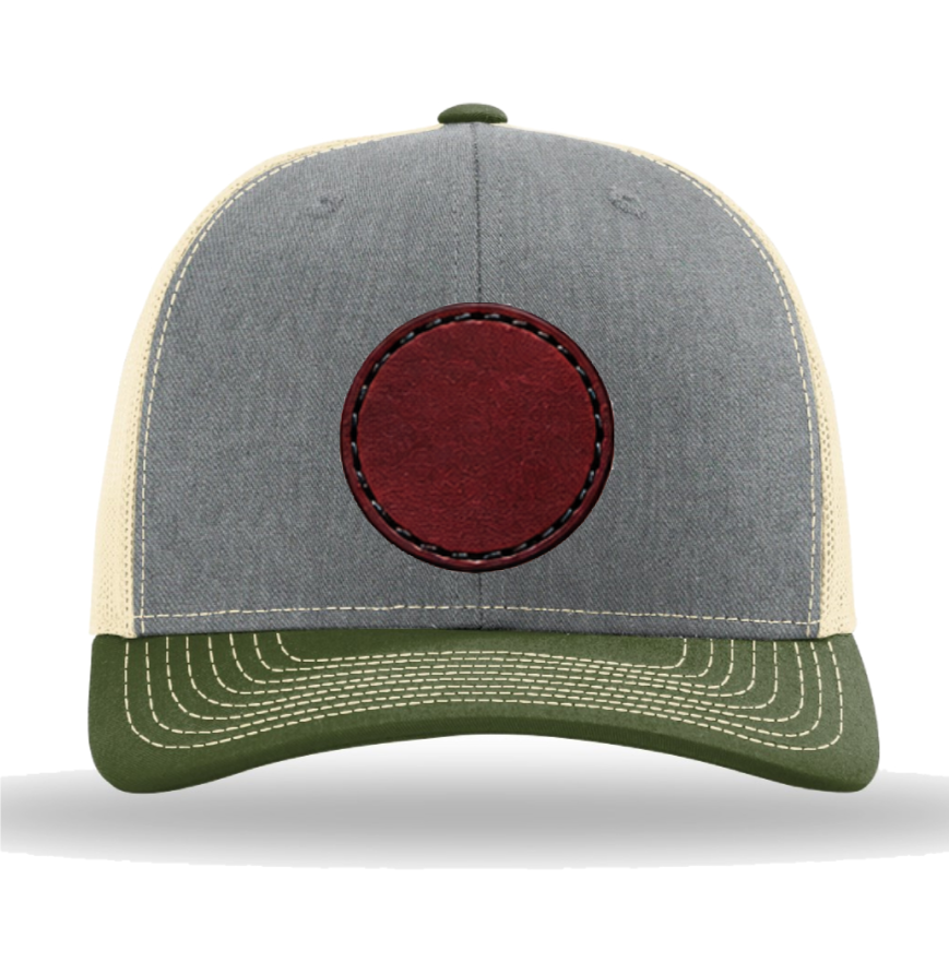 Richardson 112 Tri-Colors Leather Patch Trucker Hat