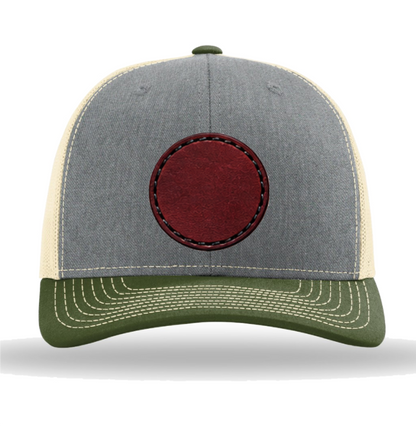 Richardson 112 Tri-Colors Leather Patch Trucker Hat