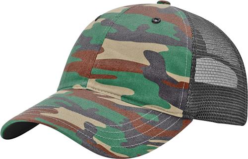 Woodland/ Black Richardson Leather Patch Soft Cap