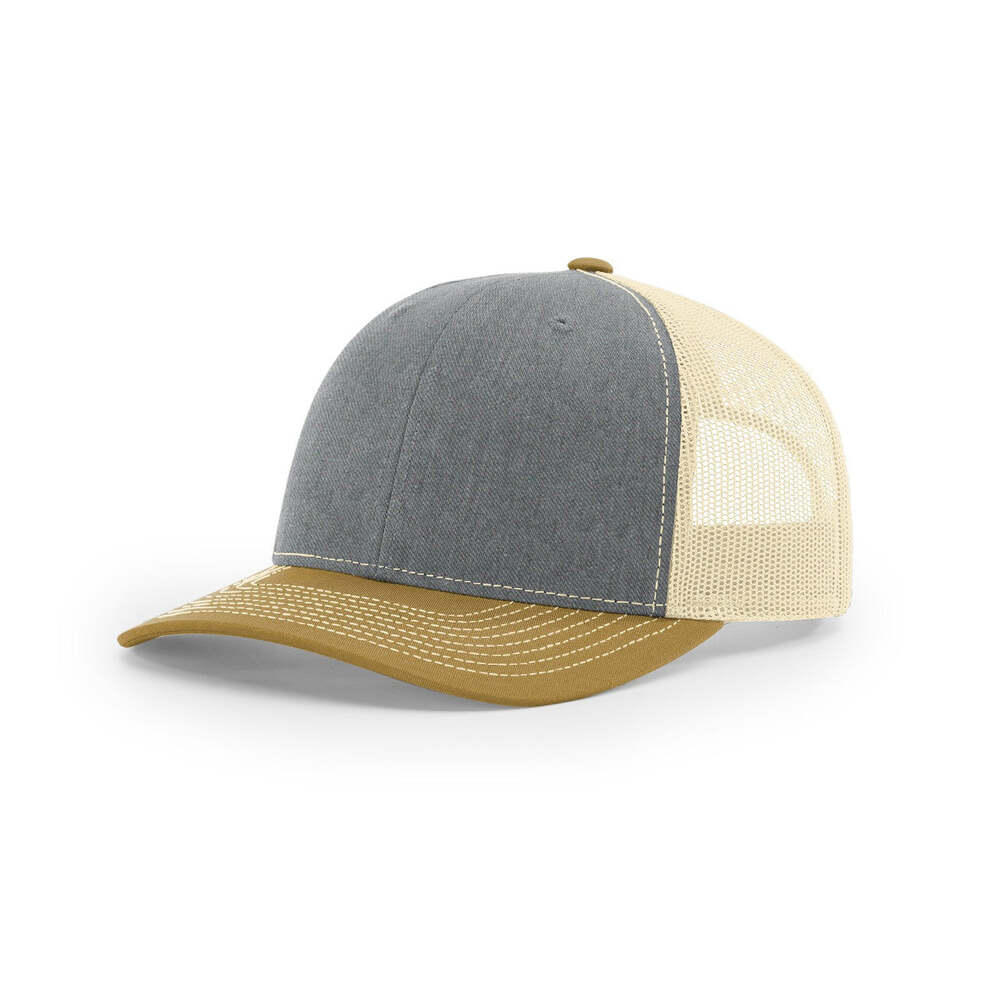 Richardson 112 Tri-Colors Leather Patch Trucker Hat
