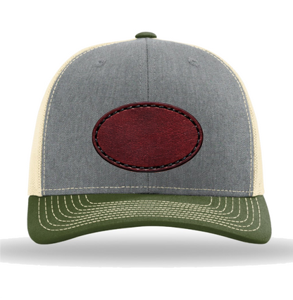 Richardson 112 Tri-Colors Leather Patch Trucker Hat