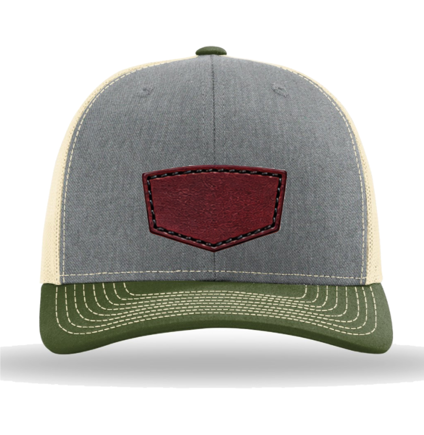 Richardson 112 Tri-Colors Leather Patch Trucker Hat
