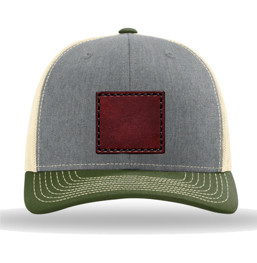 Richardson 112 Tri-Colors Leather Patch Trucker Hat