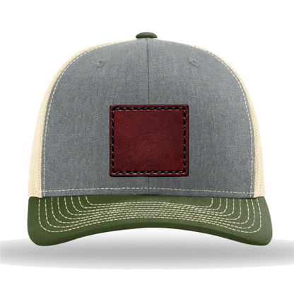 Richardson 112 Tri-Colors Leather Patch Trucker Hat