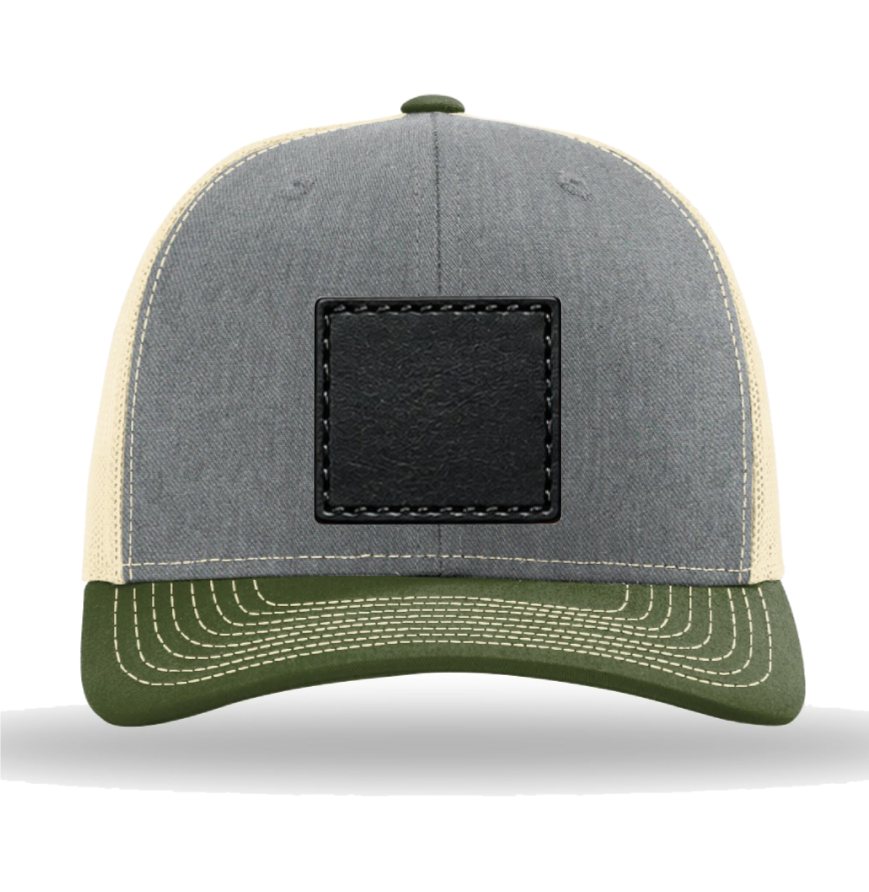 Richardson 112 Tri-Colors Leather Patch Trucker Hat