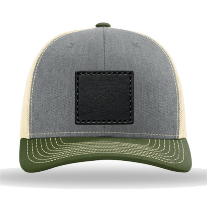 Richardson 112 Tri-Colors Leather Patch Trucker Hat