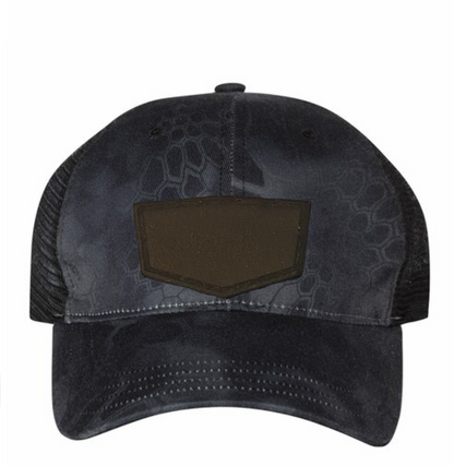 Typhon/ Black Richardson Leather Patch Soft Cap